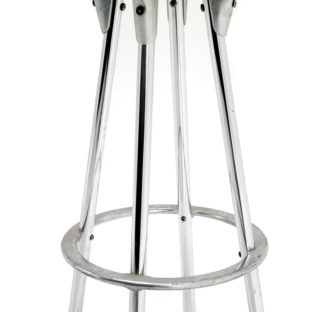 Glossy Yellow and Chrome Bar Stool