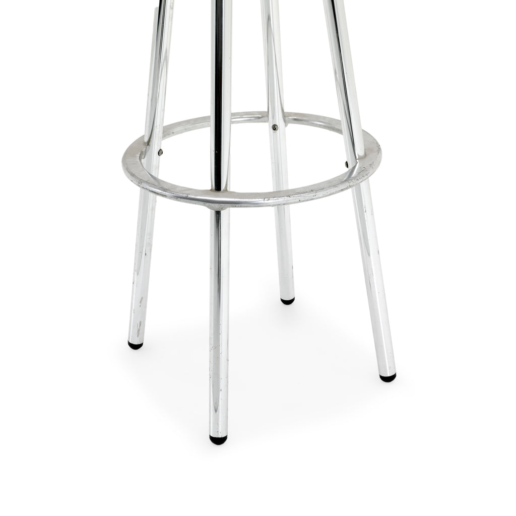 Glossy Lime Green and Chrome Bar Stool
