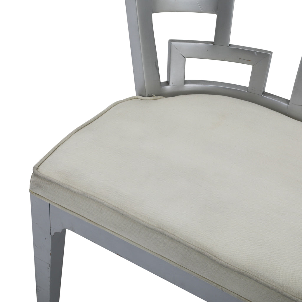 Silver Cut-Out Loveseat / Bench