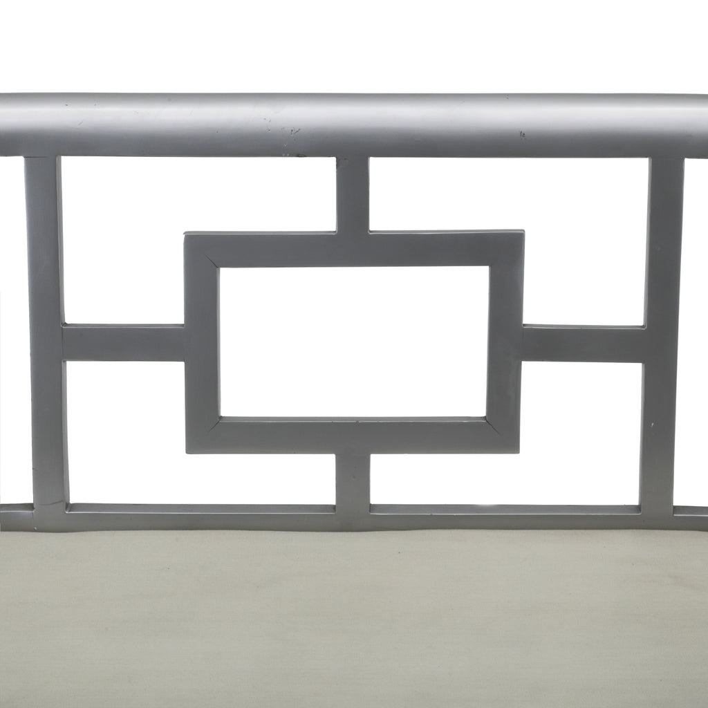 Silver Cut-Out Loveseat / Bench