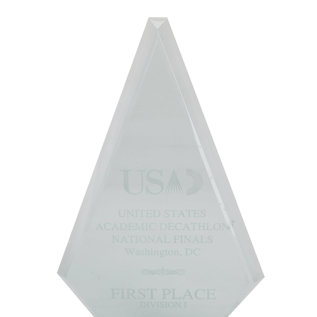 Clear Academic Decathlon Glass Award