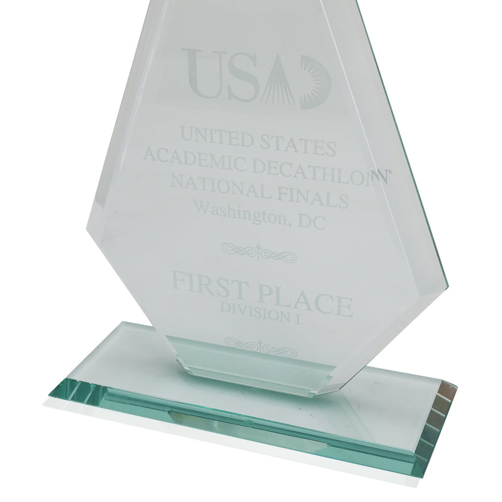 Clear Academic Decathlon Glass Award