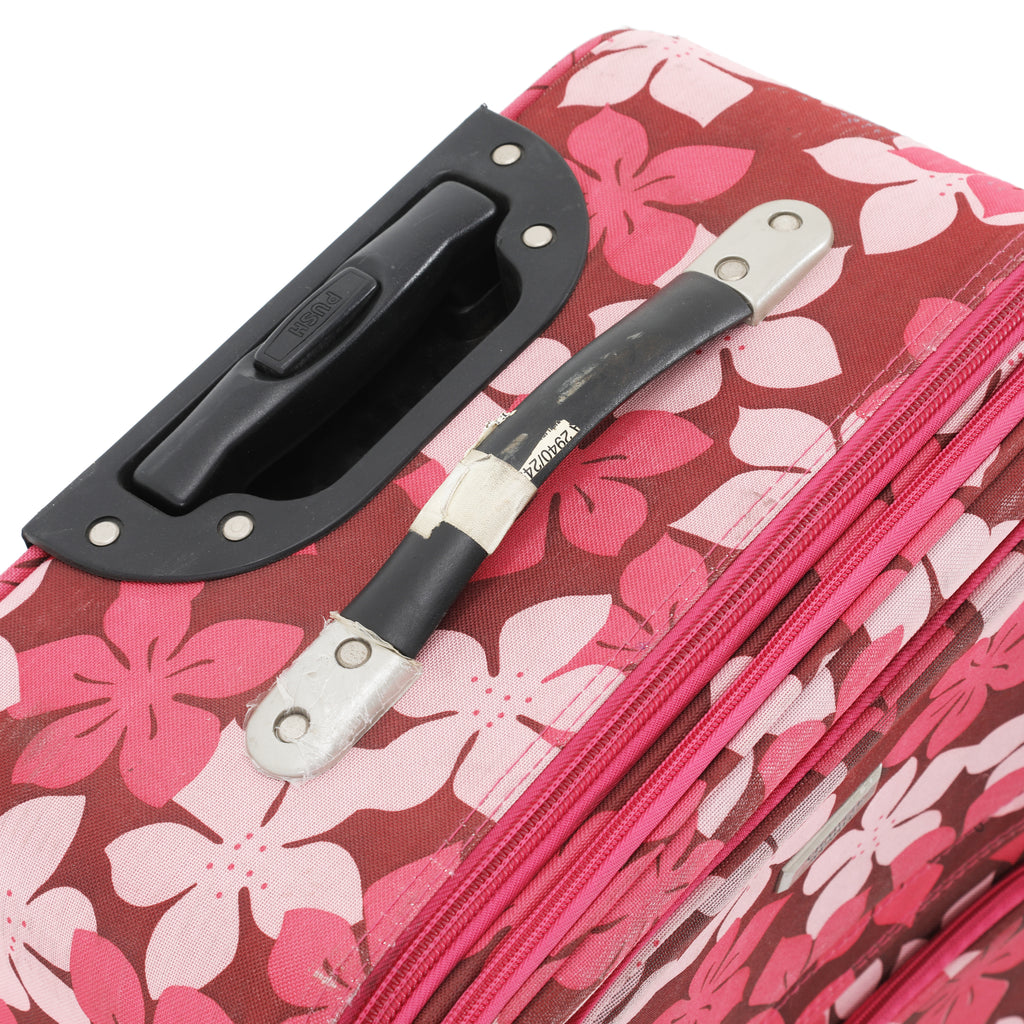 Pink Floral Charlie Sport Rolling Bag