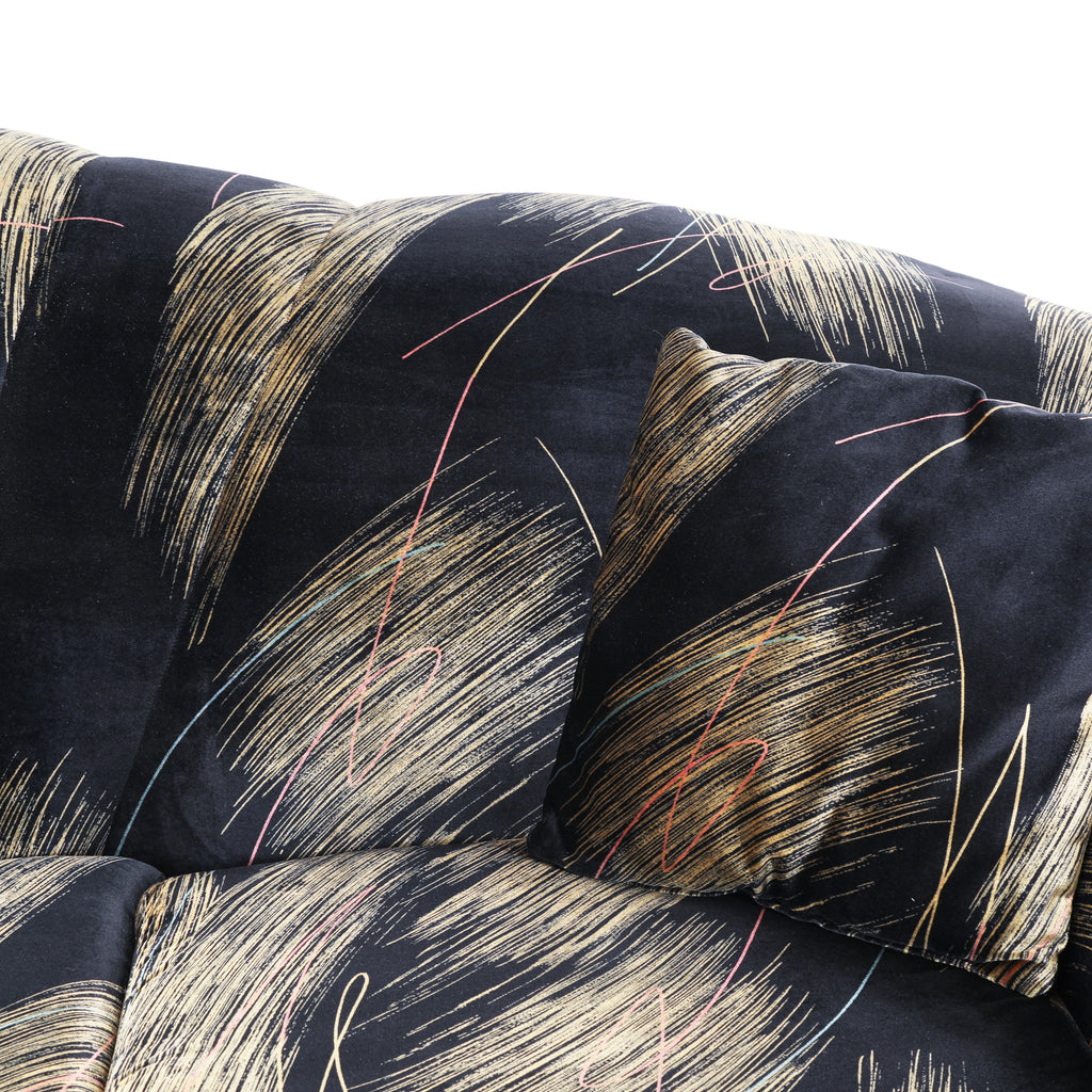 Black and Gold 80's Sofa