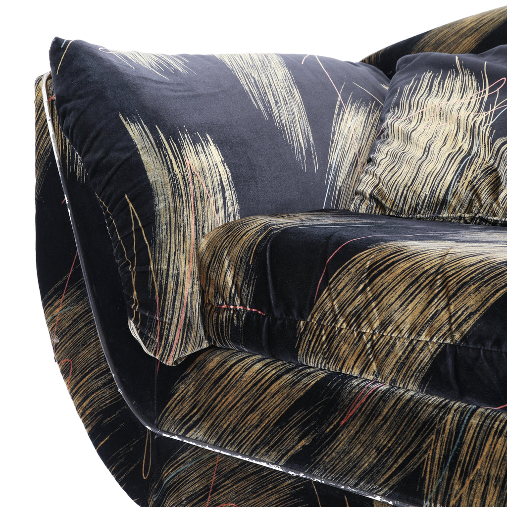 Black and Gold 80's Sofa