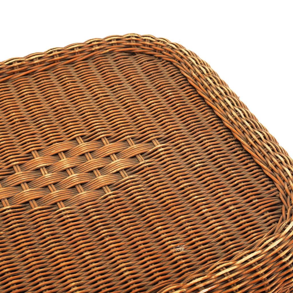 Brown Wicker Side Table