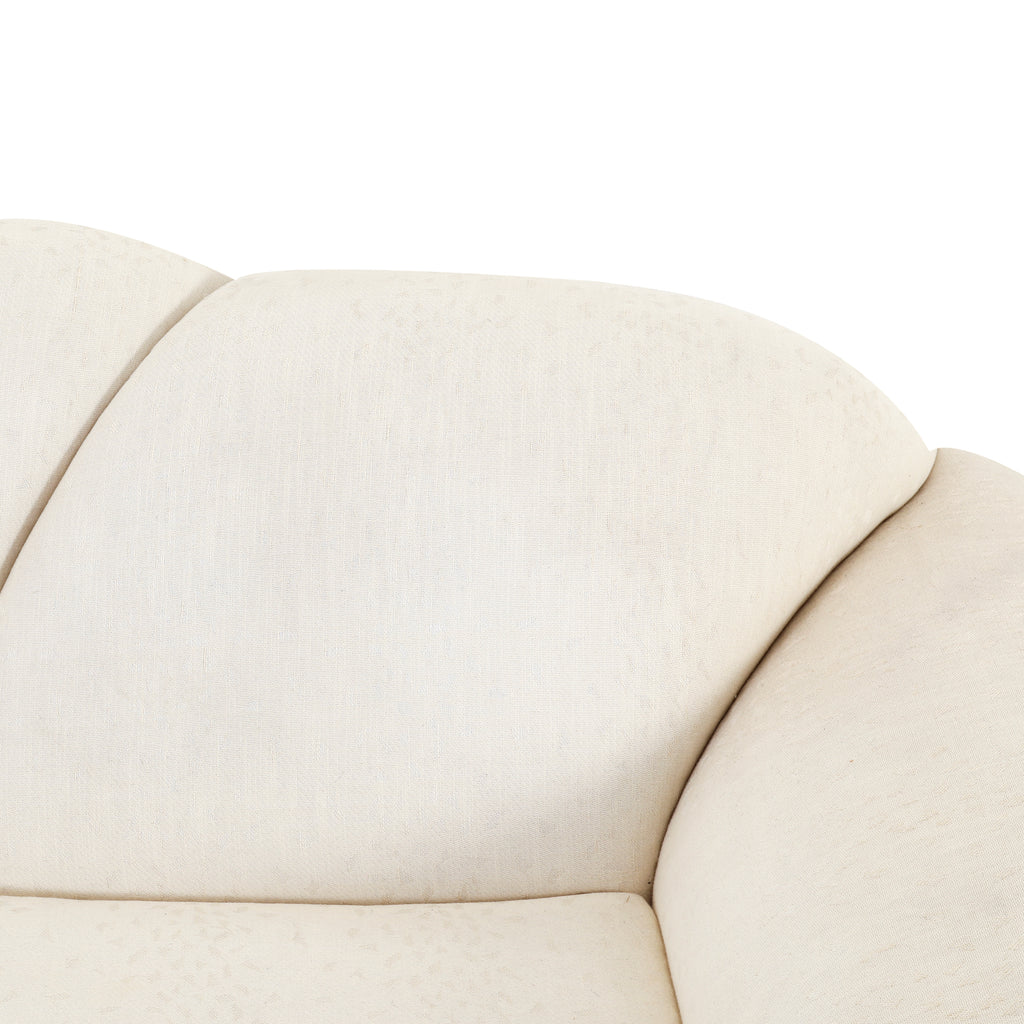 White Sofa with Gold Trim