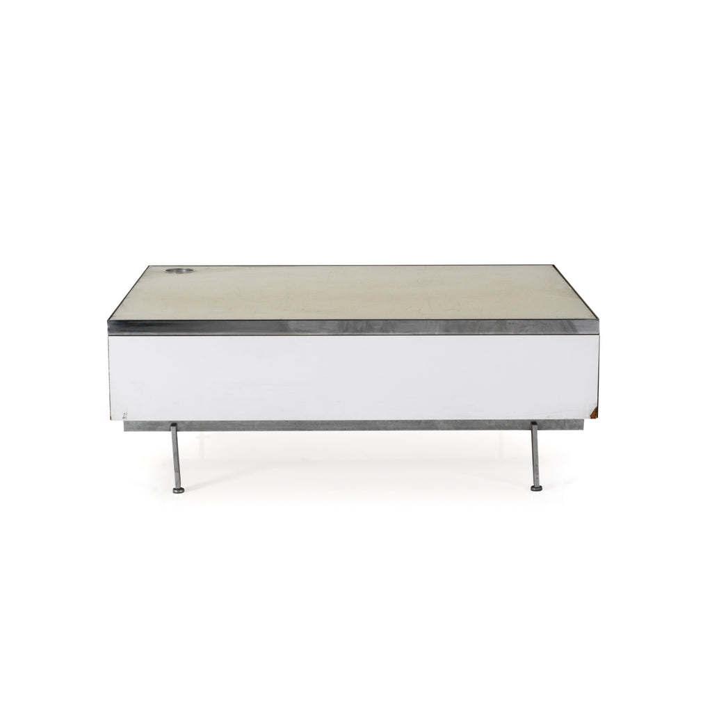 White And Chrome Light-Up Square Platform