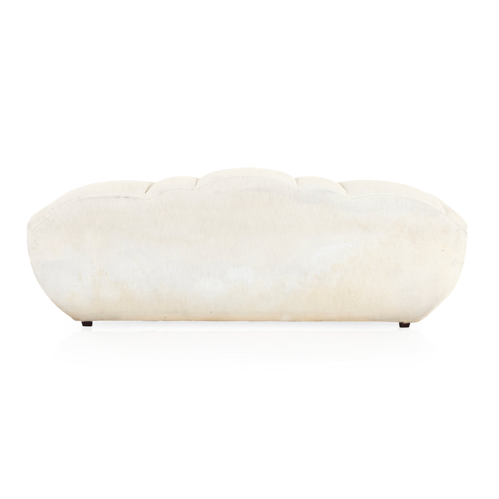 White Sofa with Gold Trim