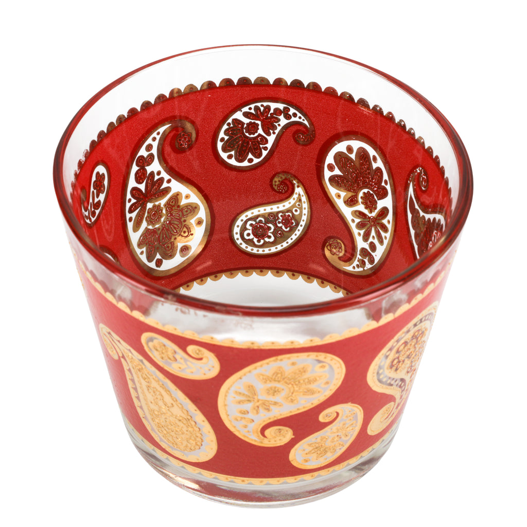 Red & Gold Paisley Cocktail Set