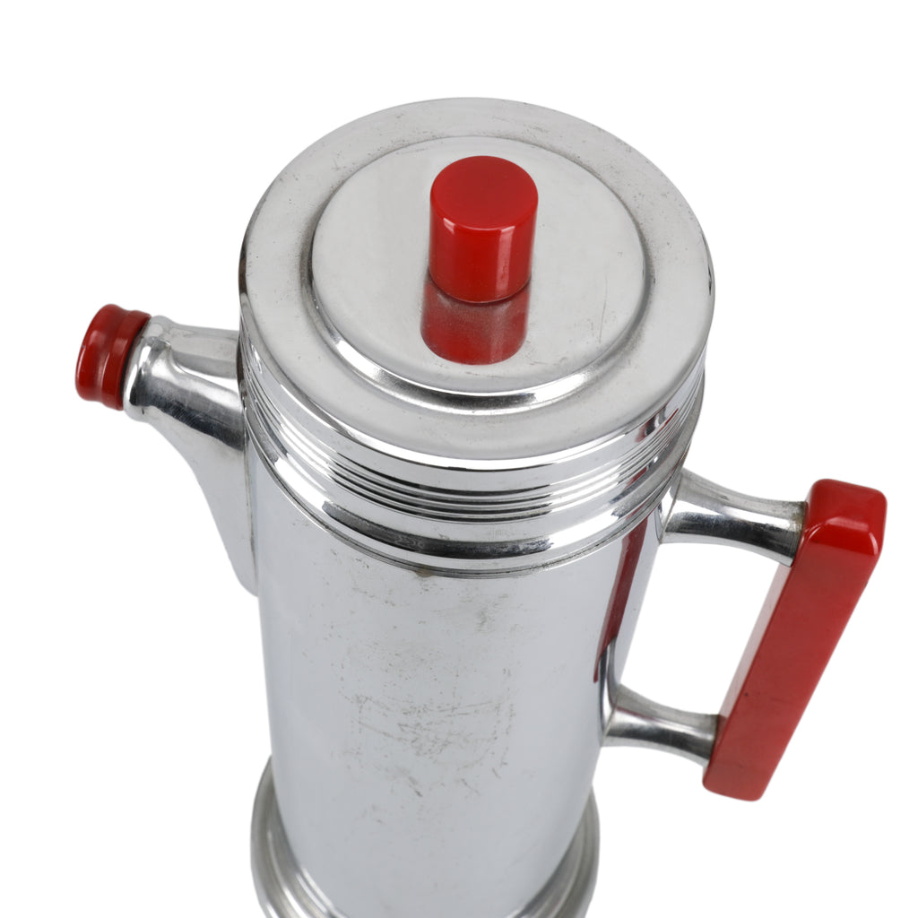 Chrome & Red Handle Kettle (A+D)