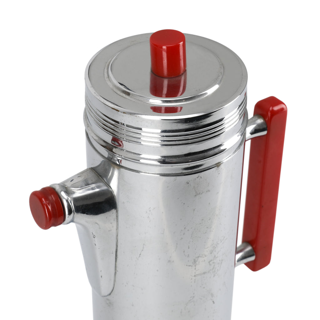 Chrome & Red Handle Kettle (A+D)