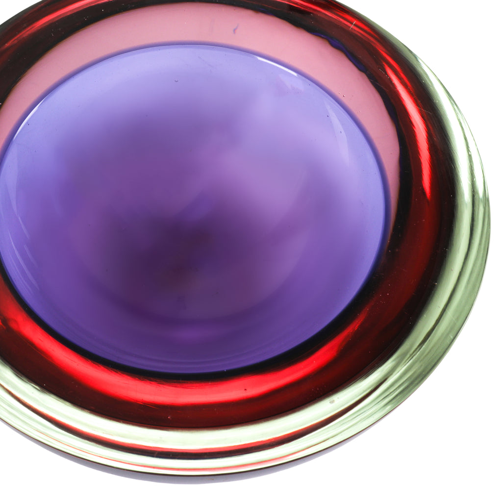 Thick Purple Glass Decorative Bowl (A+D)