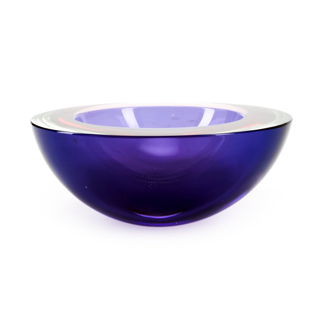 Thick Purple Glass Decorative Bowl (A+D)