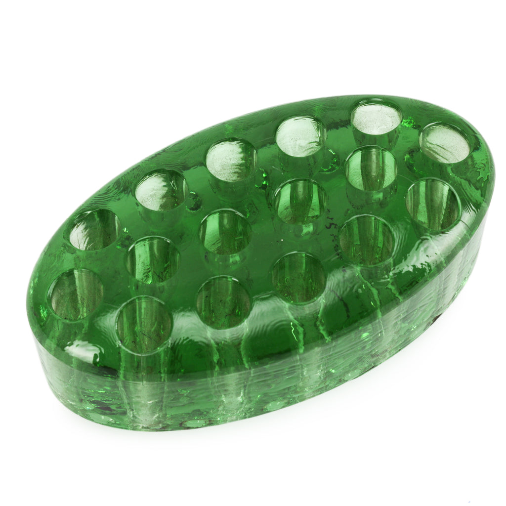 Green Glass Pen Holder (A+D)