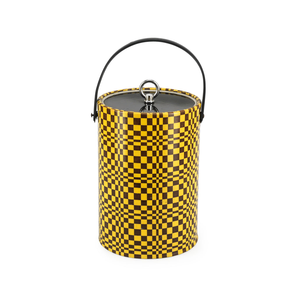 Yellow Brown Checker Ice Bucket (A+D)