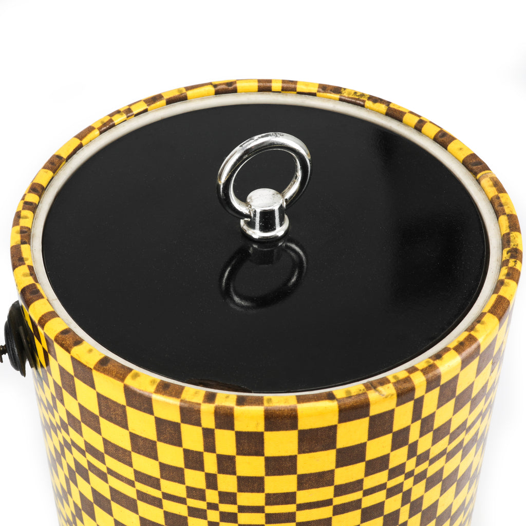 Yellow Brown Checker Ice Bucket (A+D)