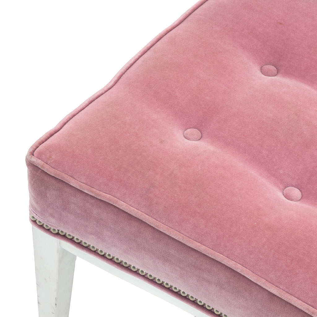 Pink Tufted Wingback Chair