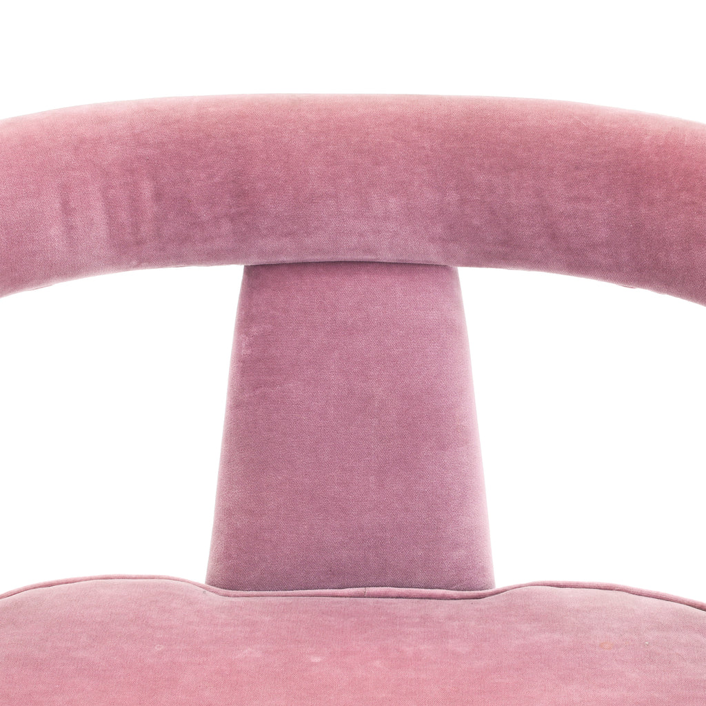 Pink Tufted Wingback Chair