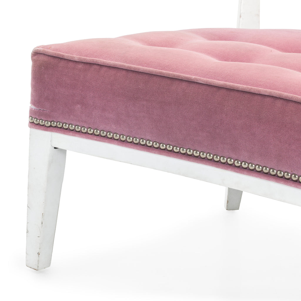 Pink Tufted Wingback Chair
