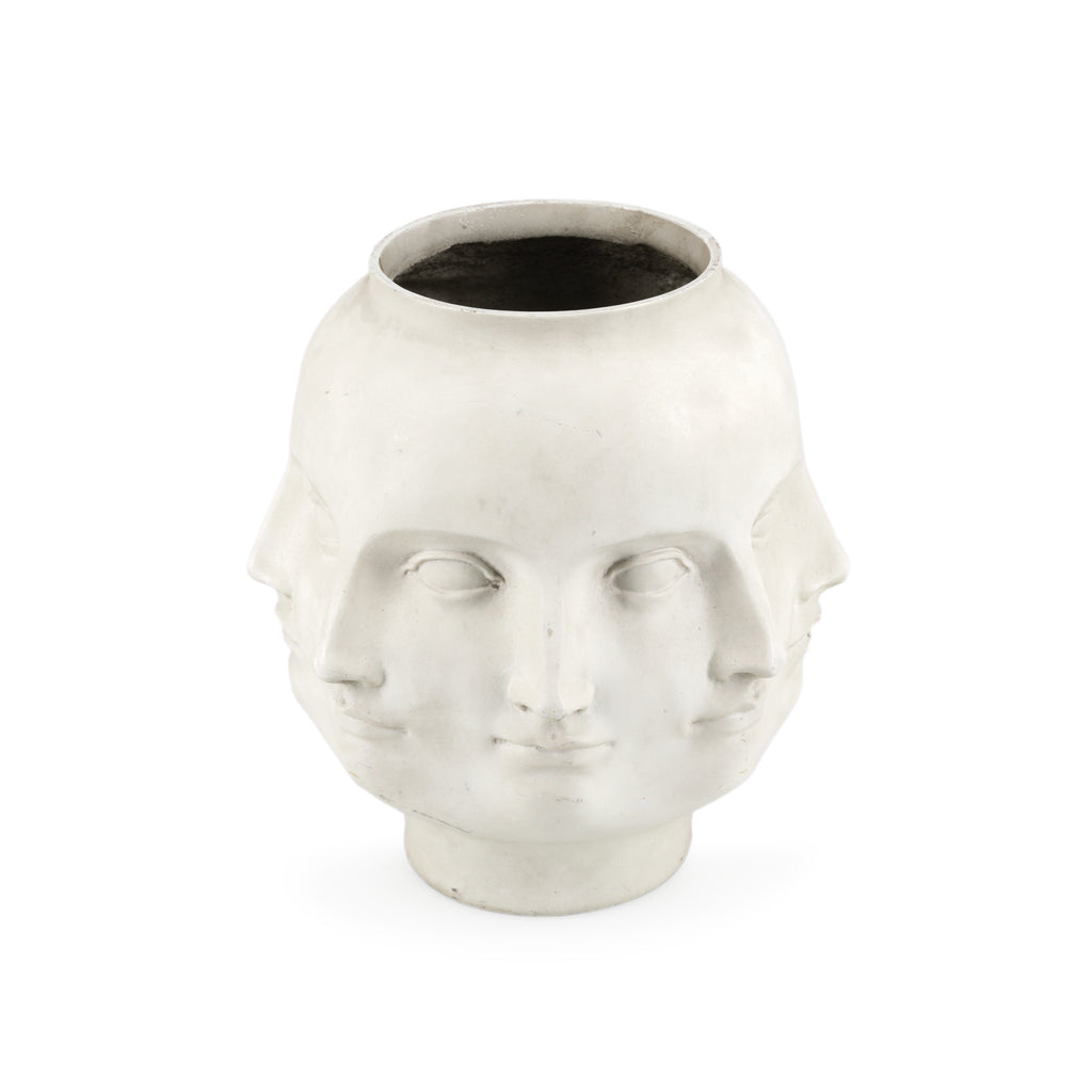 White Faces Vase
