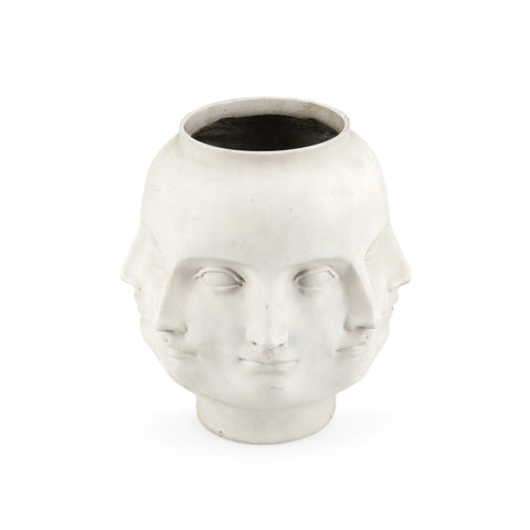 White Faces Vase