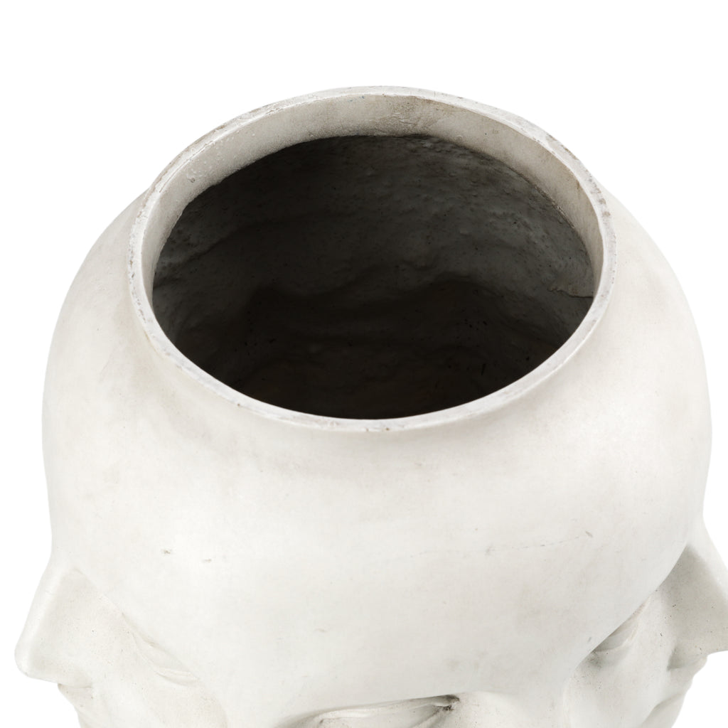 White Faces Vase