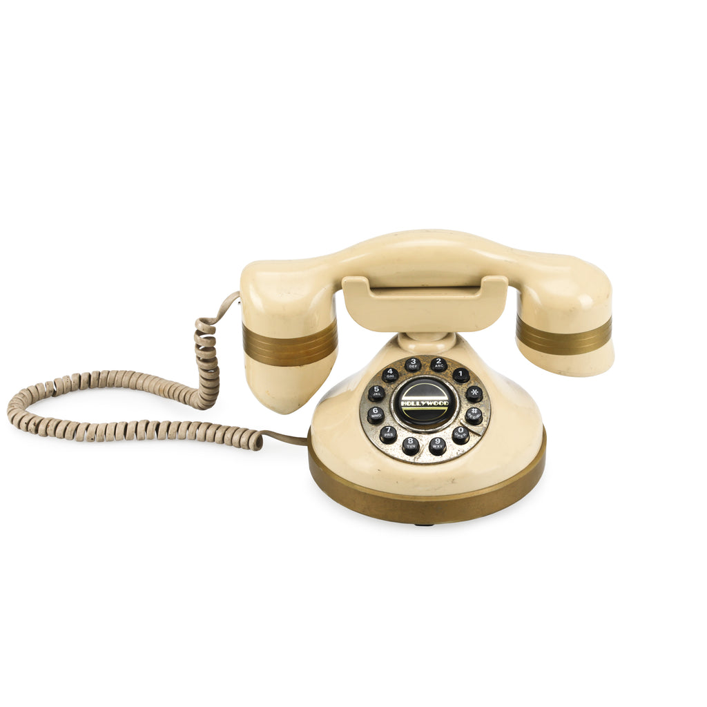 Cream & Gold Hollywood Rotary Phone
