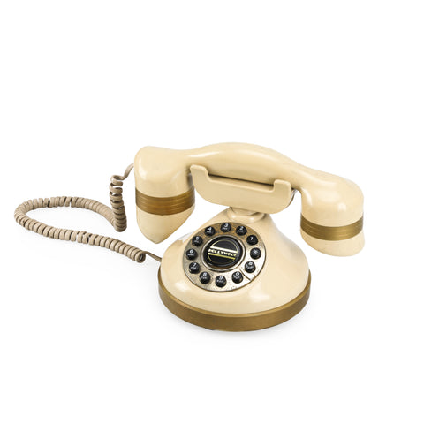 Cream & Gold Hollywood Rotary Phone