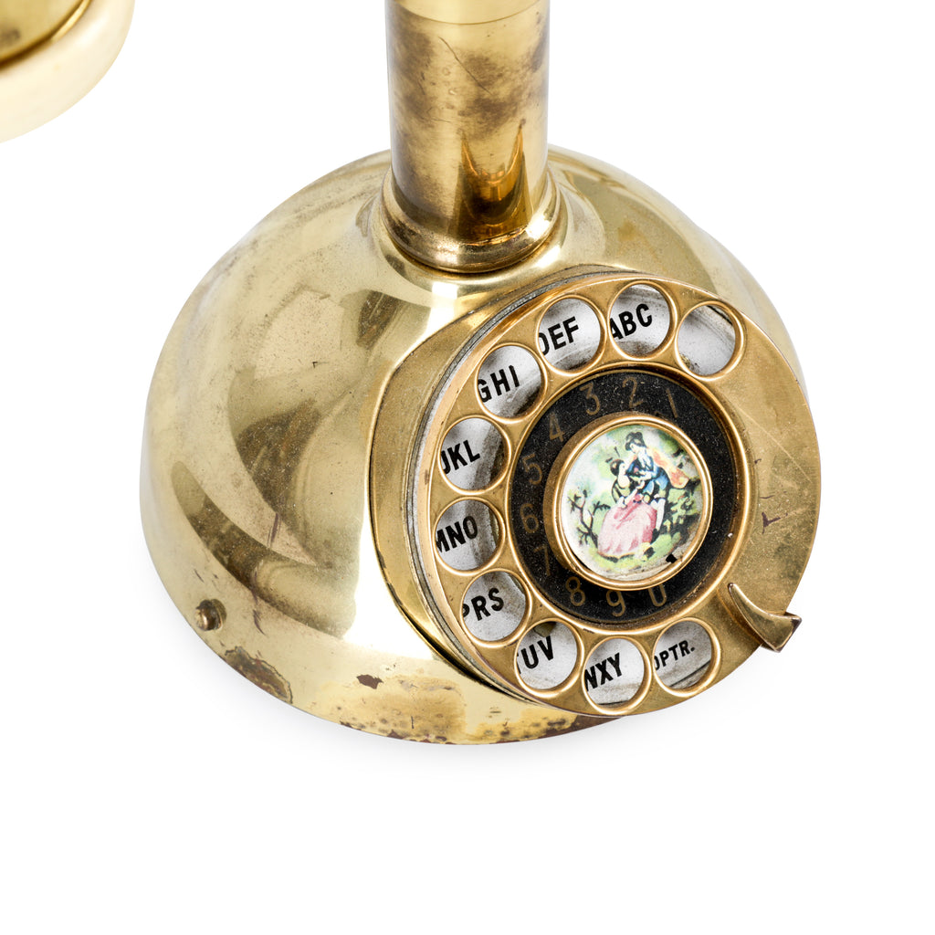 Vintage Gold & Cream Rotary Phone
