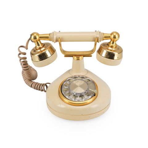 Cream & Gold Rotary Phone