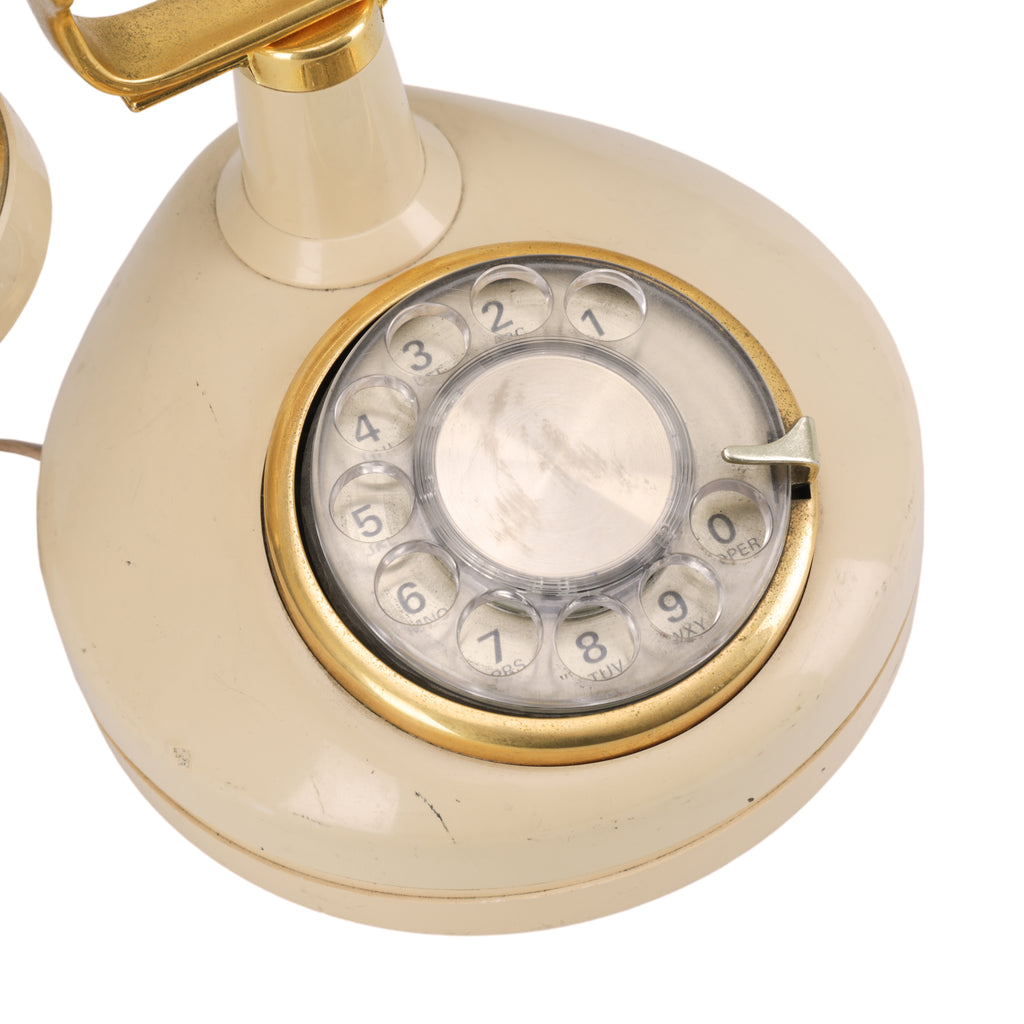 Cream & Gold Rotary Phone