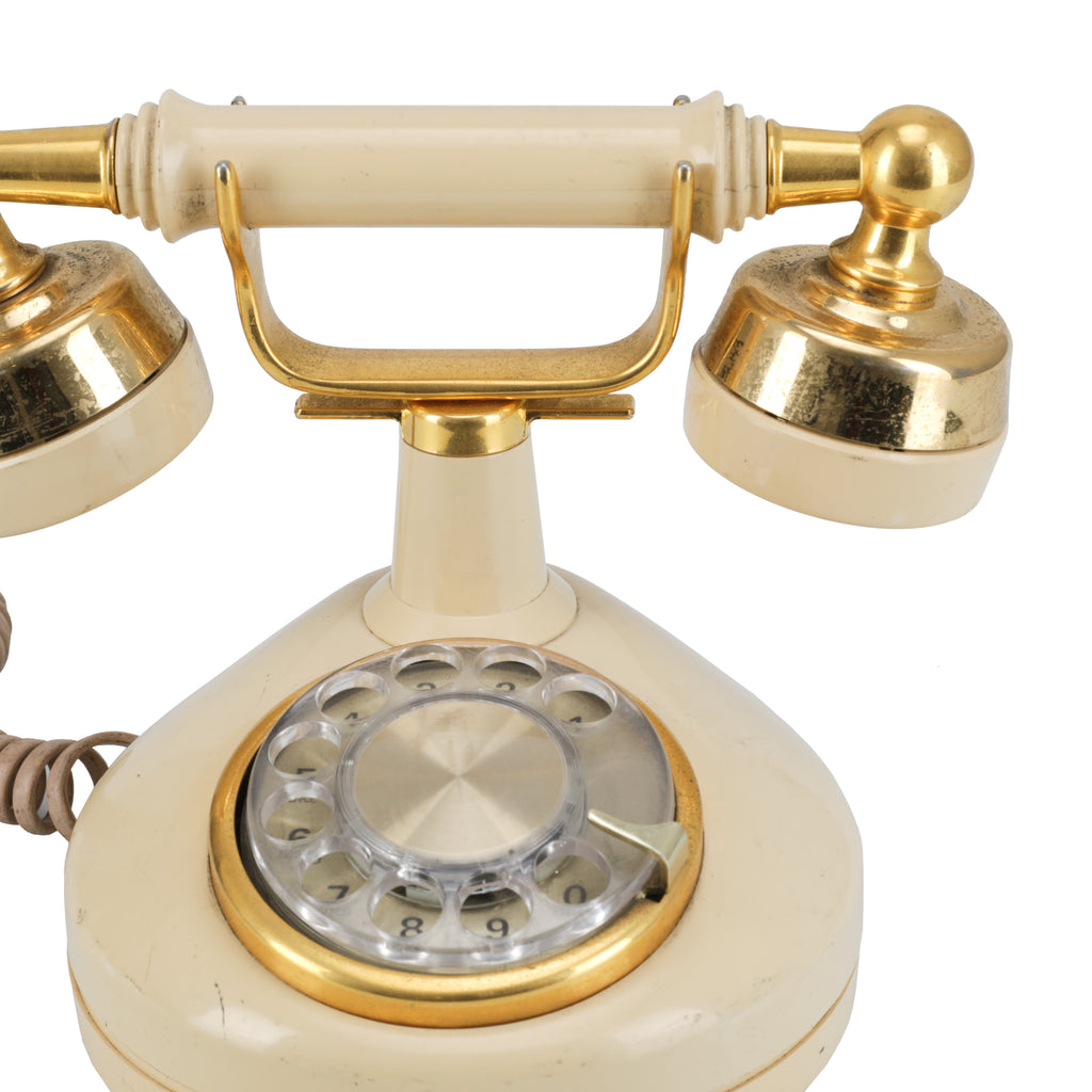 Cream & Gold Rotary Phone