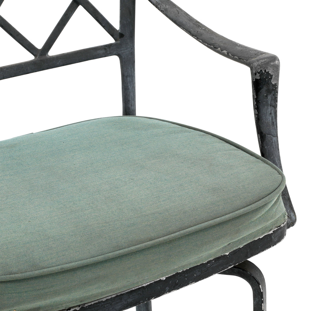 Rustic Black Playboy Mansion Iron Patio Stool