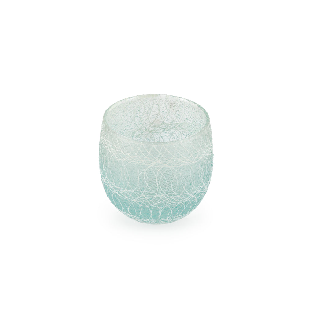 Blue / White Drizzle Vintage Glassware