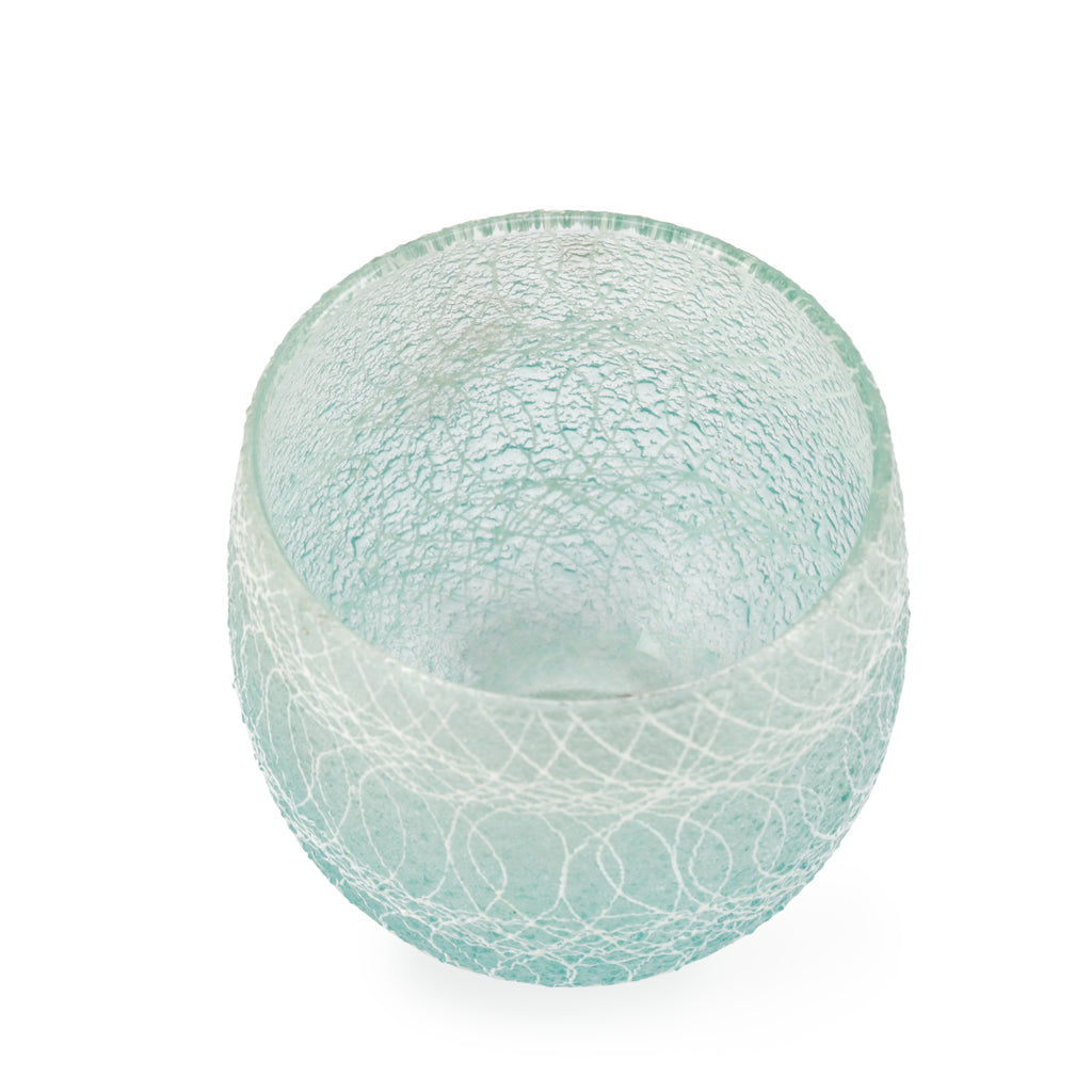 Blue / White Drizzle Vintage Glassware