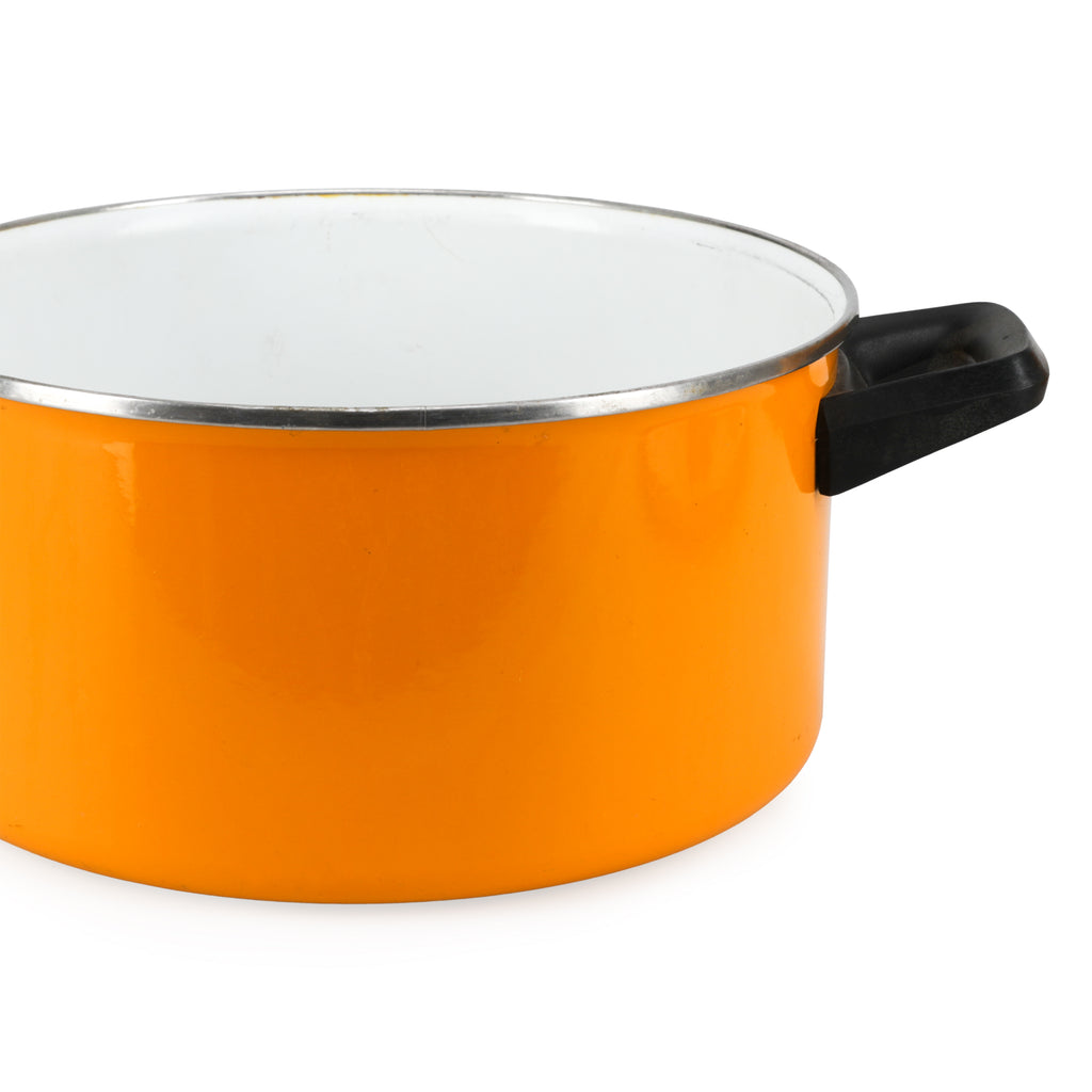Floral / Orange / White Wide Cooking Pot
