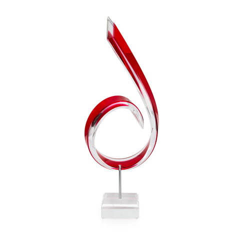Ruby Red Acrylic Table Sculpture (A+D)