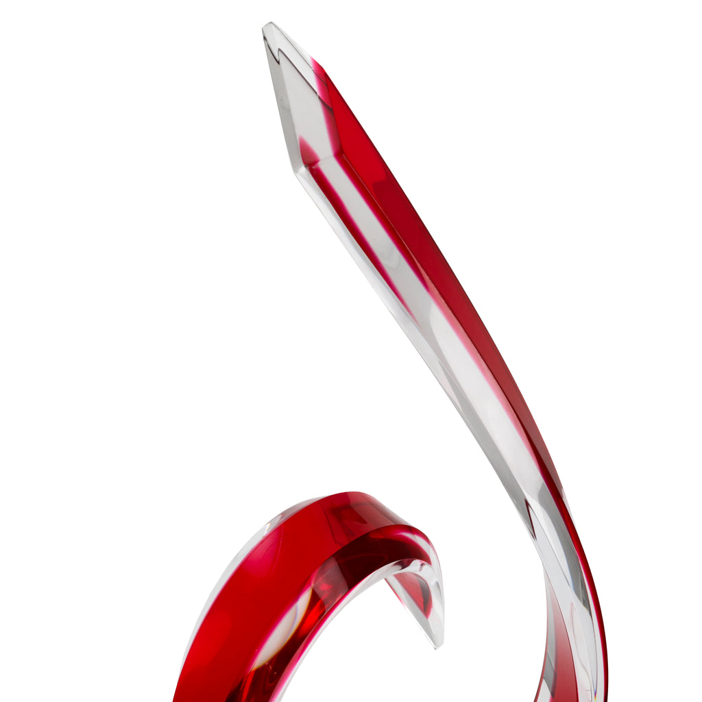 Ruby Red Acrylic Table Sculpture (A+D)
