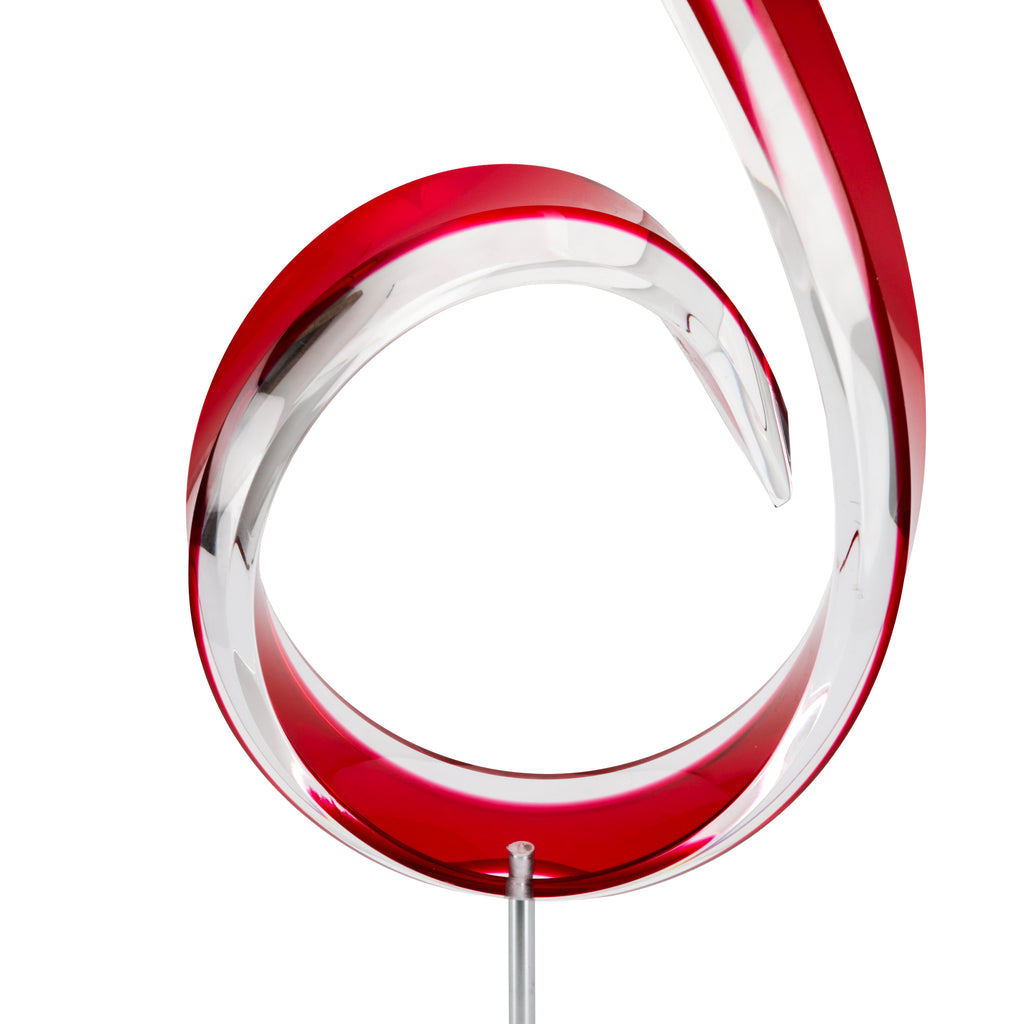 Ruby Red Acrylic Table Sculpture (A+D)