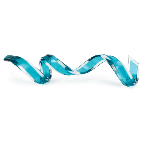 Turquoise / Blue Lucite Swirl Sculpture (A+D)