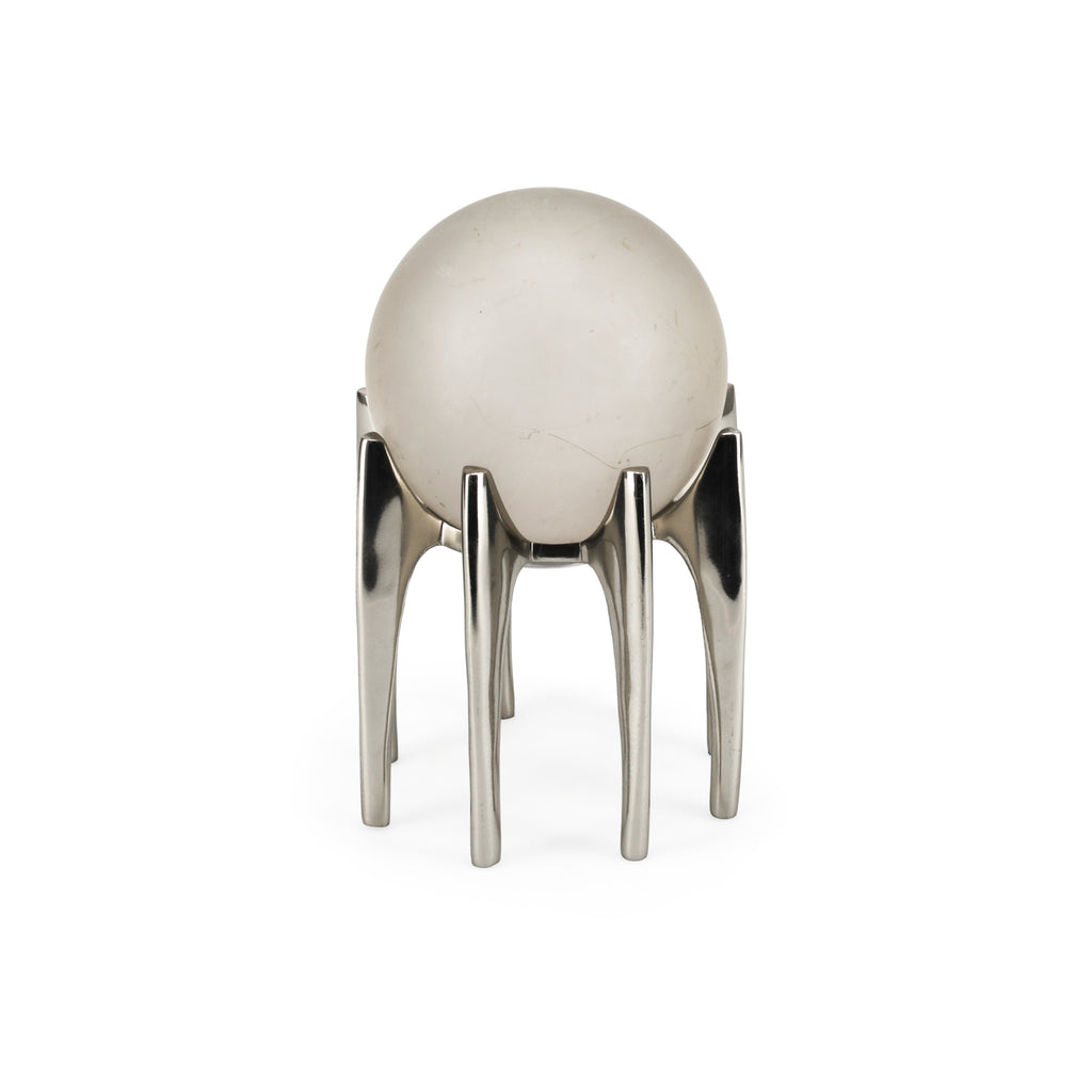 Frosted Glass Ball on Chrome Stand (A+D)