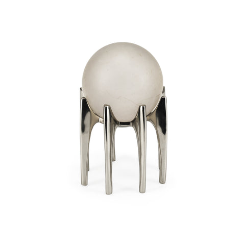 Frosted Glass Ball on Chrome Stand (A+D)
