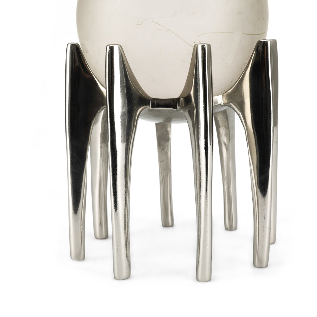 Frosted Glass Ball on Chrome Stand (A+D)