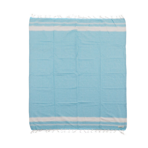 Blue & White Linen Turkish Towel