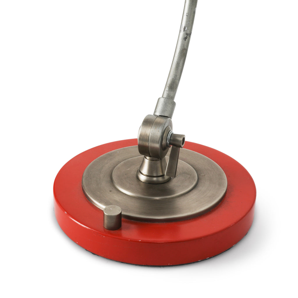 Red Metal Vintage Desk Lamp