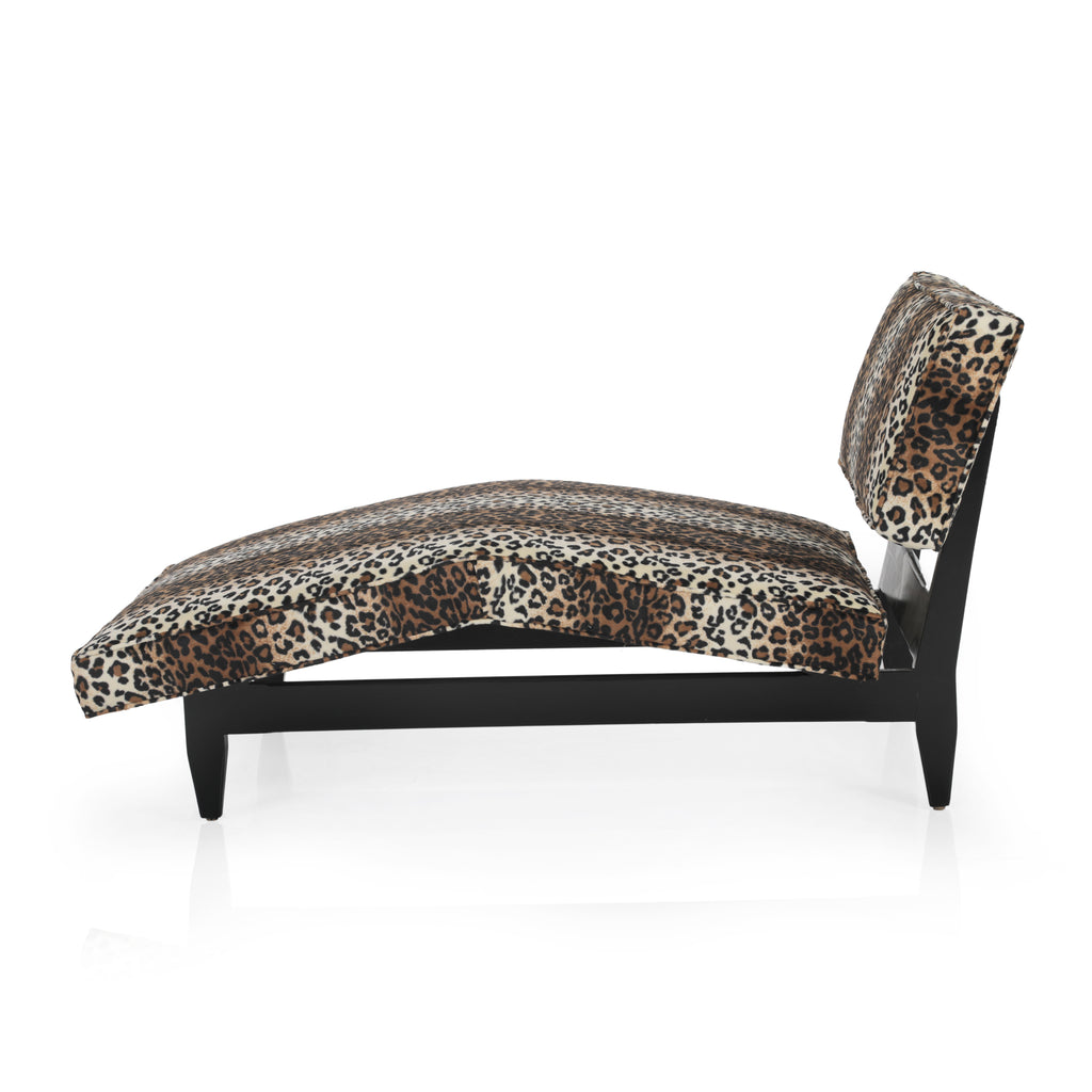 Cheetah Print Velvet Chaise Lounger