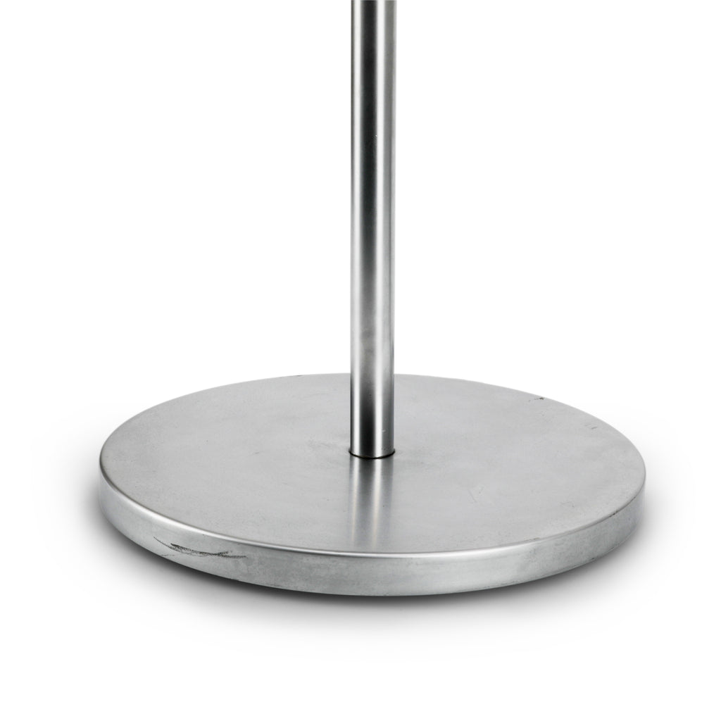 White / Chrome Round Table Lamp