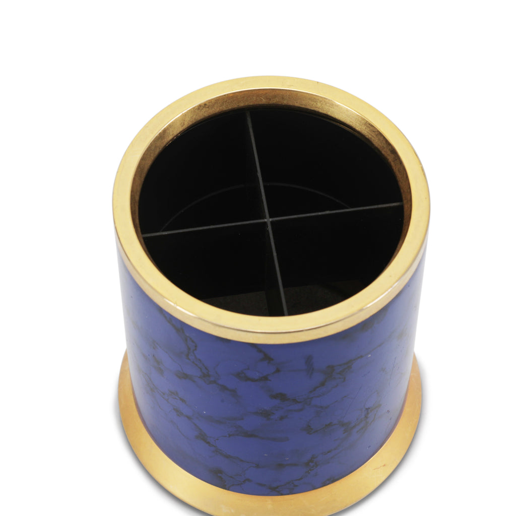 Blue / Brass Office Set