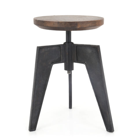 Wood & Metal Adjustable Work Stool